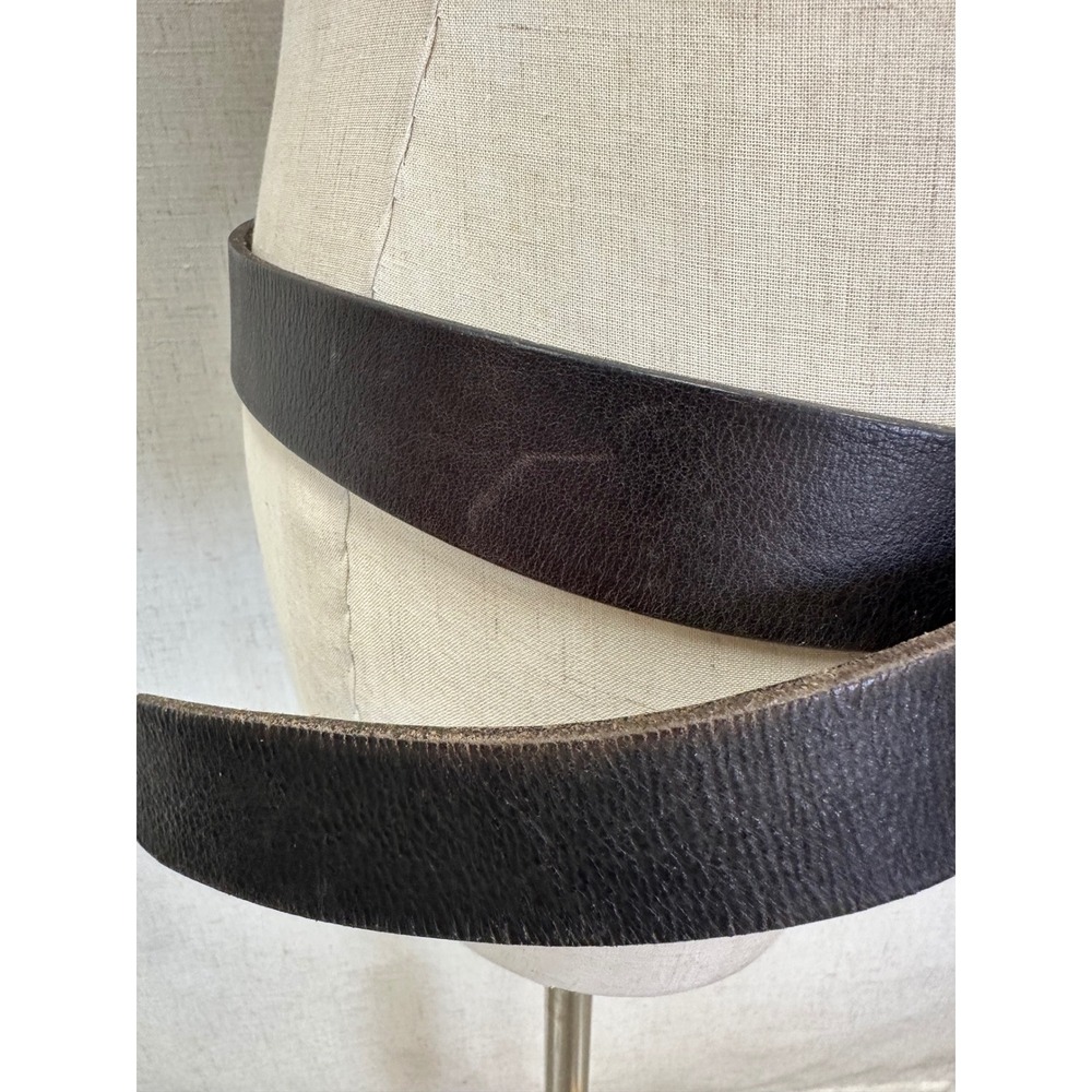Lauren Ralph Lauren Dark Brown Genuine Leather O-Ring Buckle Belt Womens Large - Picture 13 of 13